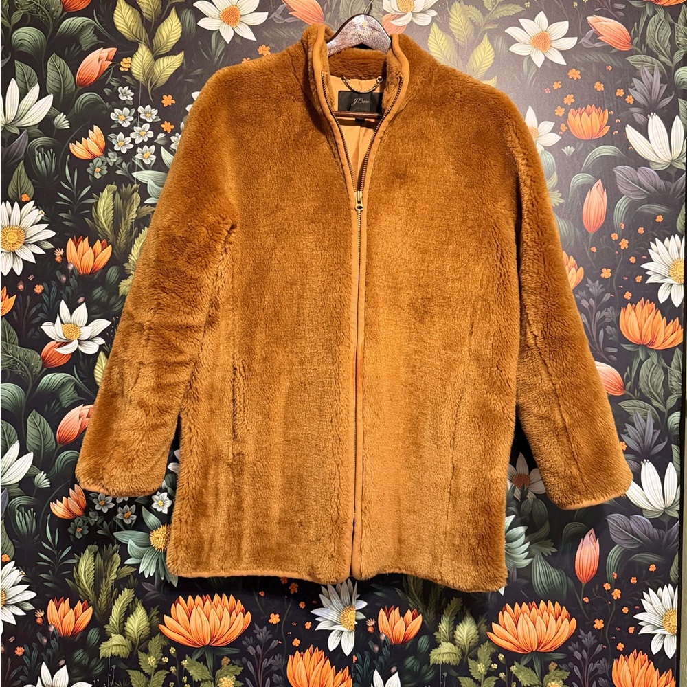 J. Crew Warm Brown Teddy Jacket